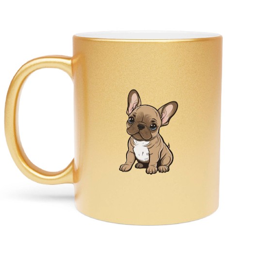 French Bulldog Metallic Mugs