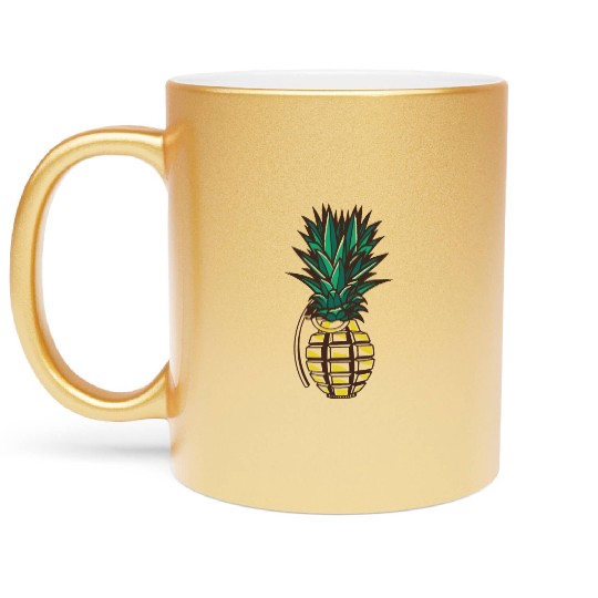 Pineapple Grenade Metallic Mugs
