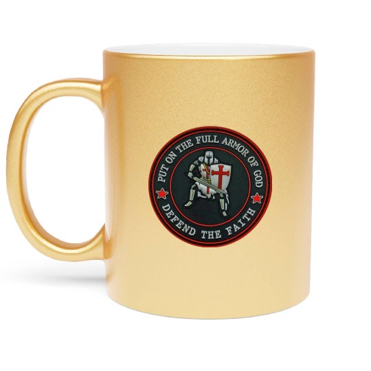 Armor Of God Defender Of Faith Metallic Mugs