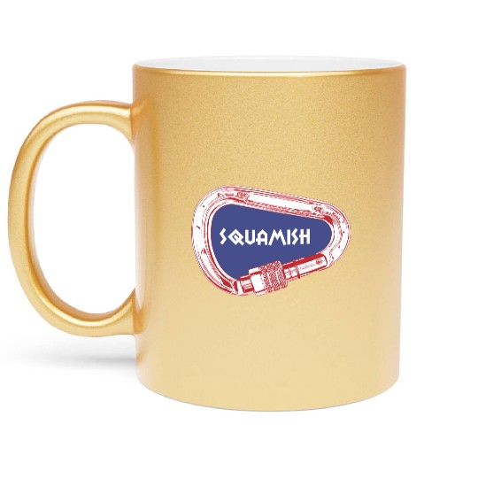 Squamish Rock Climbing Carabiner Metallic Mugs