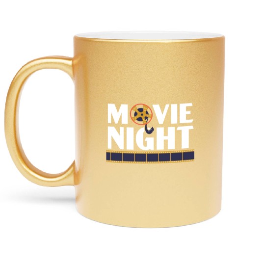 Movie Night Movie Critic Movie Marathon Cinema Metallic Mugs