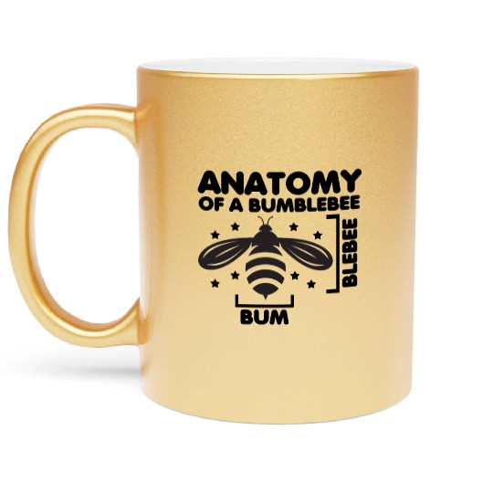 Anatomy of a Bumblebee Bee Lover Gift Metallic Mugs