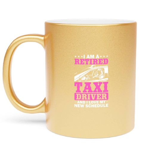 Professional Driver Cab Driver Outfit Taxi Lover Metallic Mugs