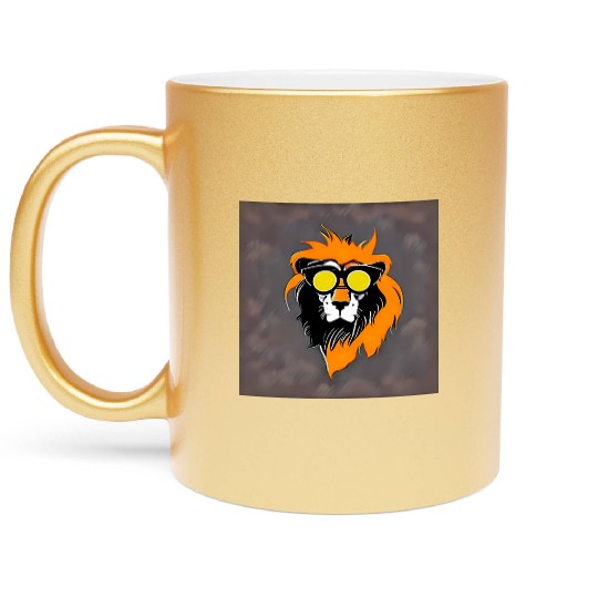 "Roar in Style: The Lion King of Fashion" Metallic Mugs