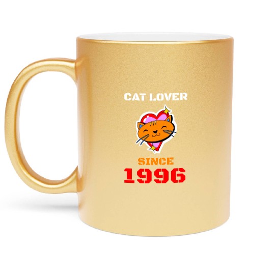 Cat lover since 1996 Metallic Mugs