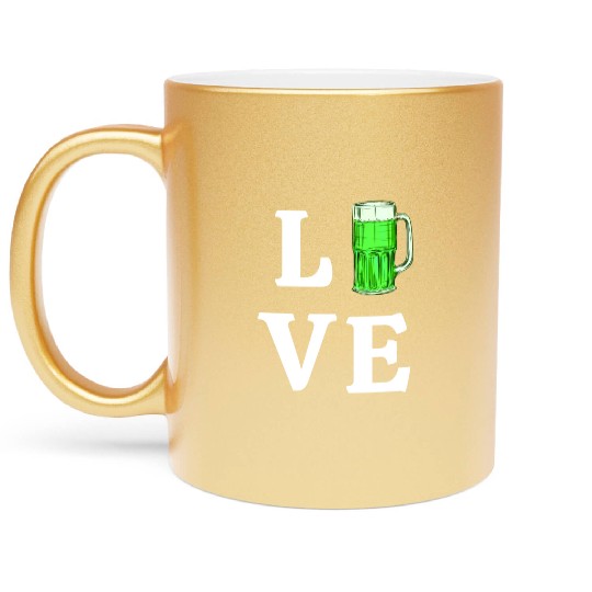 Love Green Beer Metallic Mugs