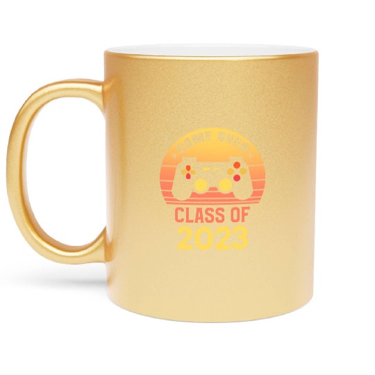Game Over Class of 2023 Graduation Decorations Metallic Mugs