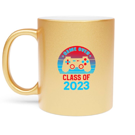 2023 Graduation Gift Game Over Class of 2023 Metallic Mugs