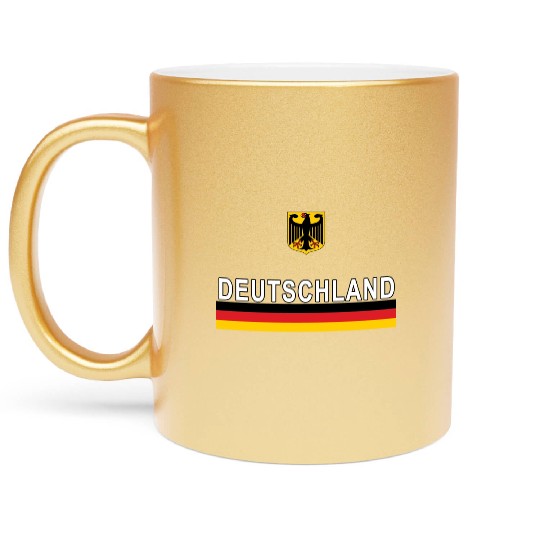 Deutschland Flag And Emblem Germany Metallic Mugs