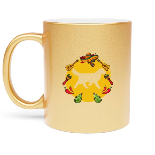 Cinco De Mayo Funny Golden Retriever Dog Lover Metallic Mugs