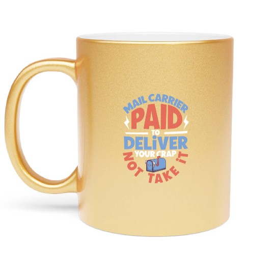 Postal Worker Mail Lady Mail Carrier Postal Metallic Mugs