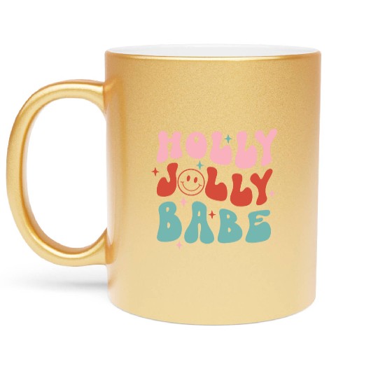 Holly Jolly Babe Metallic Mugs