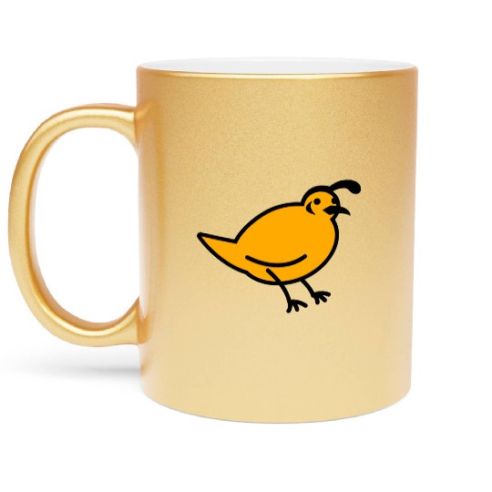 a quail bird Metallic Mugs