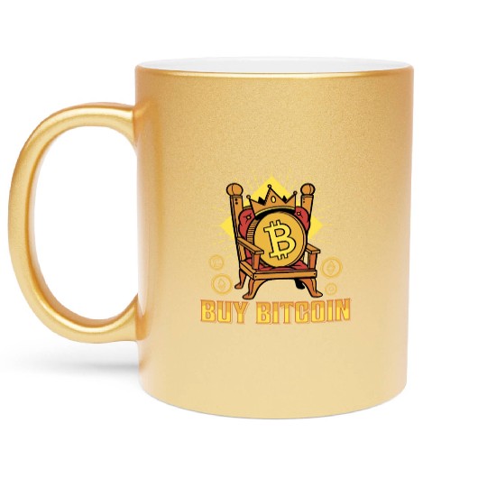 Buy Bitcoin funny Metallic Mugs