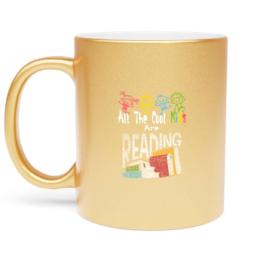 All The Are Reading Daycare Reading Teacher Book Metallic Mugs