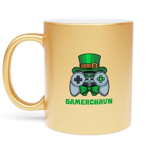 Gamerchaun Gamer St Patrick'S Day Toddler Lucky Metallic Mugs