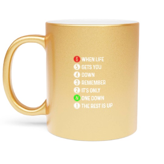 Motorcycle Shift Saying Motocross Motorbike Biker Metallic Mugs