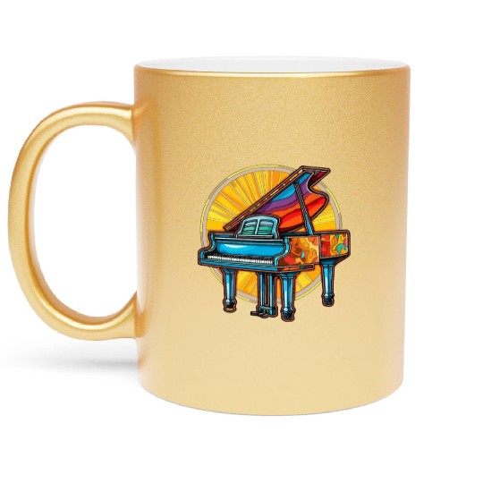 Vibrant Piano Metallic Mugs