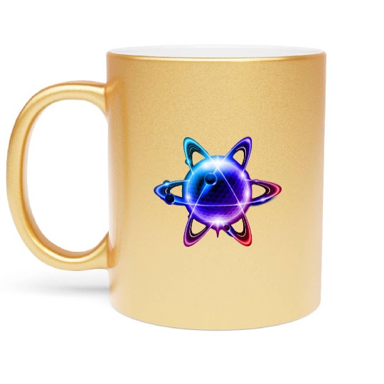 Science Chemistry Chemist Atom Metallic Mugs Atom Metallic Mugs P