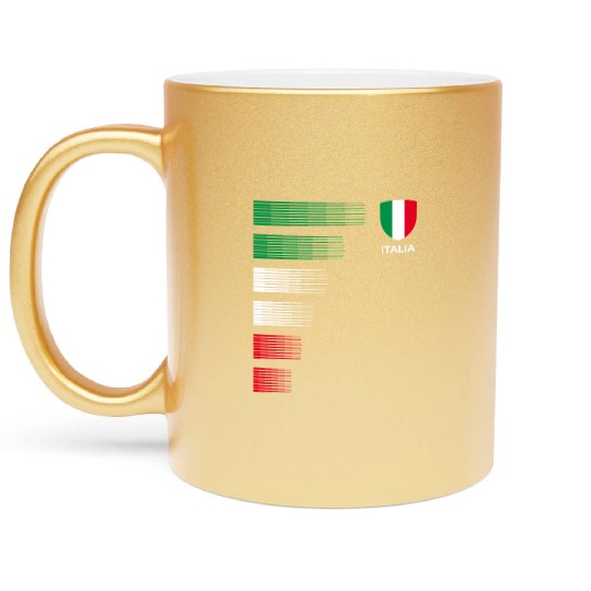 Italia Italy Flag Emblem Italian Pride Ancestry He Metallic Mugs