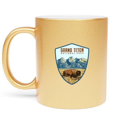 Grand teton national park Metallic Mugs