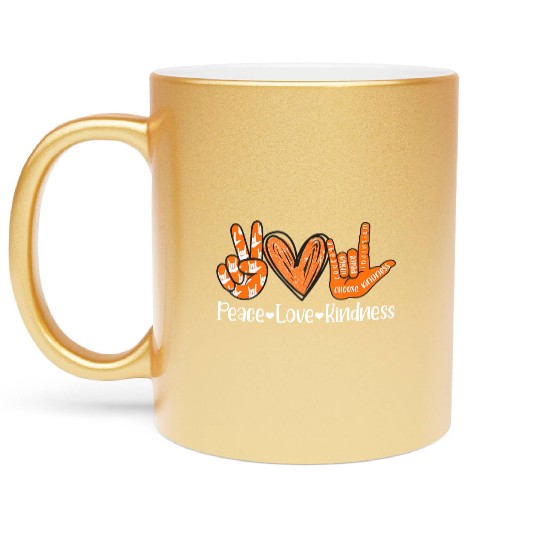 Peace Love Kindness I Love You Sign Language Anti Metallic Mugs