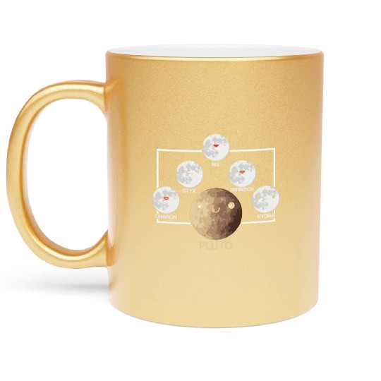 Pluto Moons Planet Space Lover Solar System Metallic Mugs