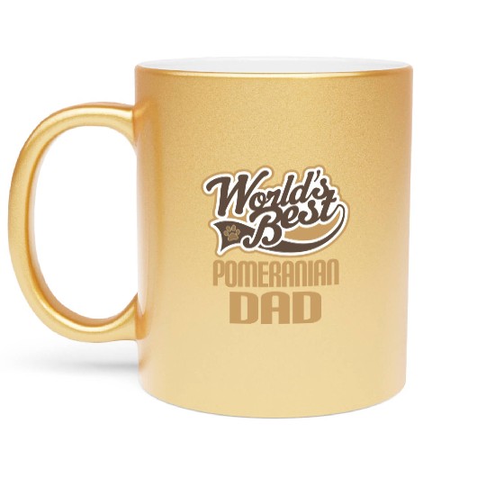 Pomeranian Dad Metallic Mugs