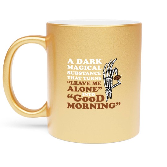 Coffee Morning Caffeine Beans Espresso Coffee Metallic Mugs