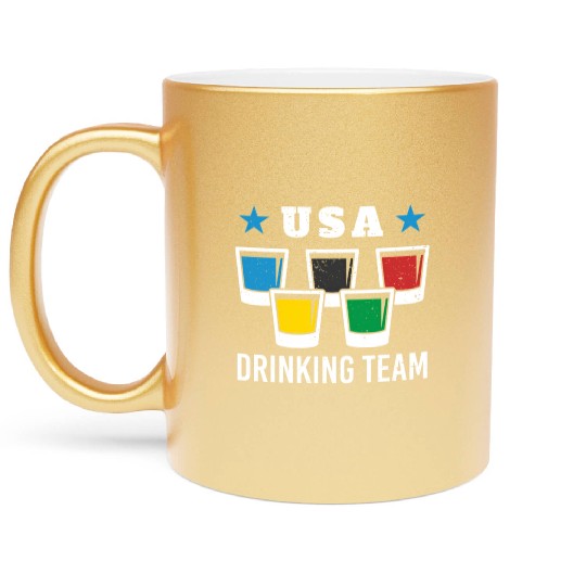 Patriot Olympic Usa Drinking Team Beer Metallic Mugs