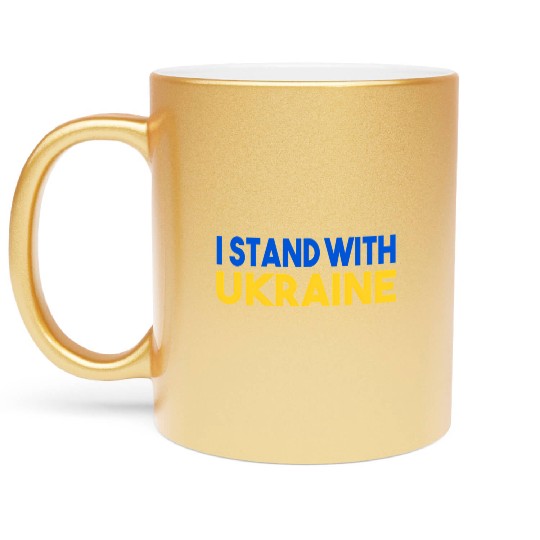 Ukraine Flag I Stand With Ukraine Mens Metallic Mugs