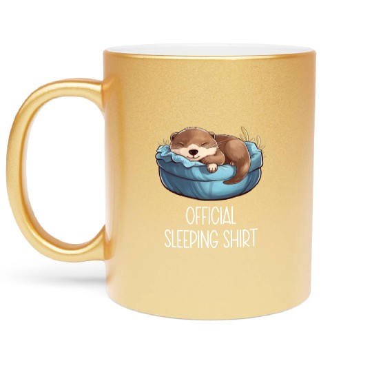 Official sleeping pajama Metallic Mugs sea otter