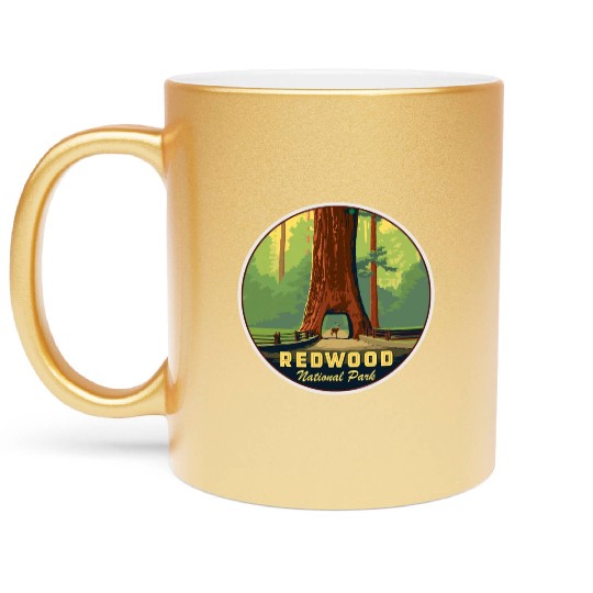 Redwood National Park Metallic Mugs