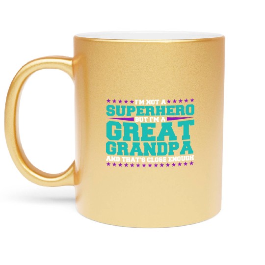 Superhero Great Grandpa Metallic Mugs