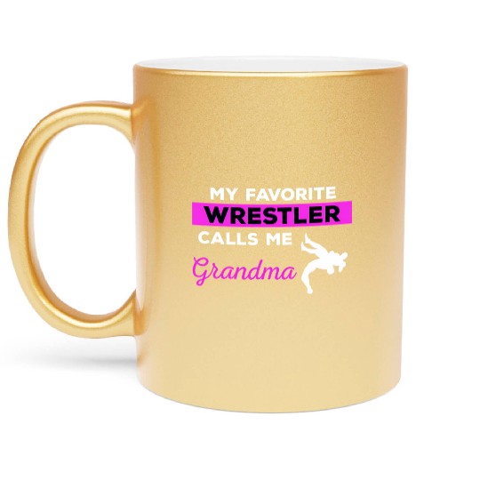 Wrestling Grandma Metallic Mugs
