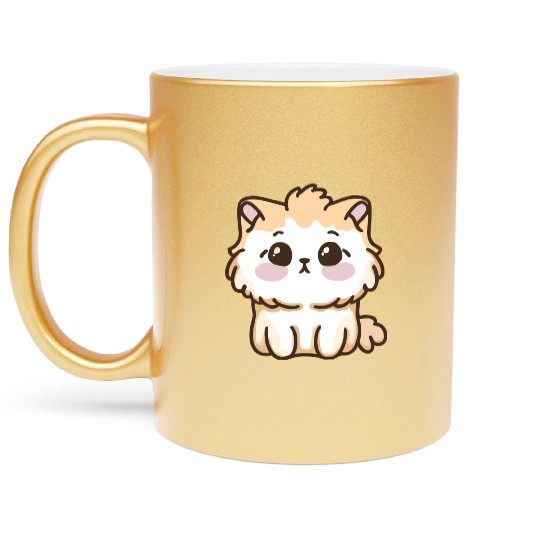 cute kawaii cat valentine gift 1 Metallic Mugs