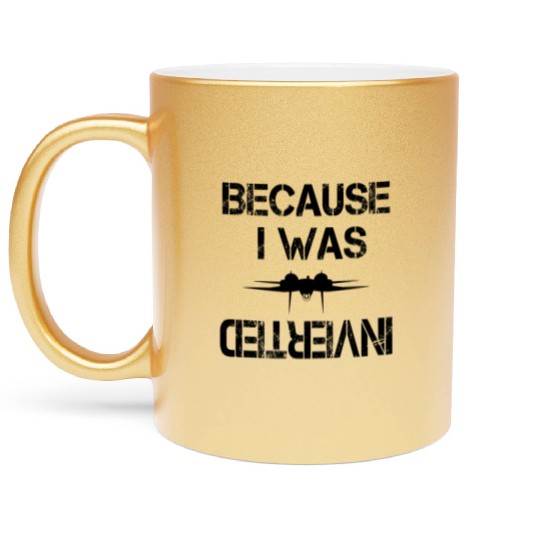 Because I Was Inverted Aircraft Metallic Mugs