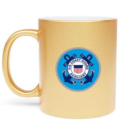 Us Coast Guard Auxiliary Uscga Volunteer Service Metallic Mugs
