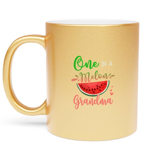 Family One In A Melon Grandma Party Family Metallic Mugs