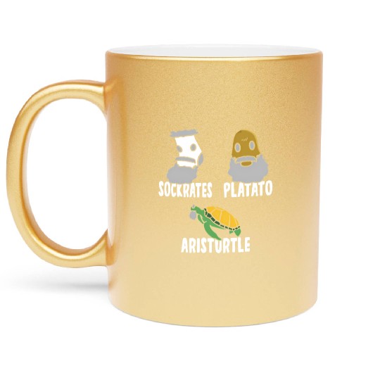 Philosophy Socrates Plato Aristotle Meme For Philo Metallic Mugs