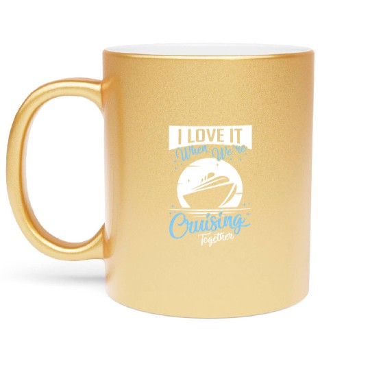 Cruising Vacation Cruise Ship Metallic Mugs