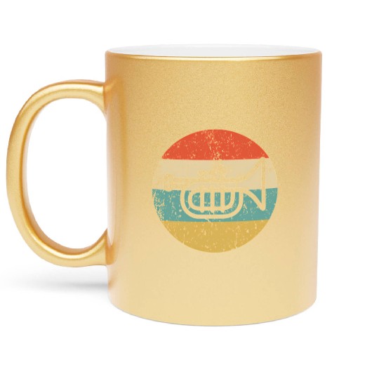 Trumpet Style Music Metallic Mugs