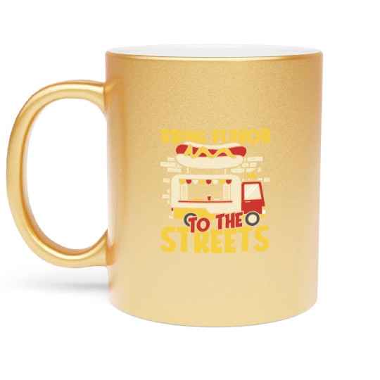 Street Food Hotdog Metallic Mugs