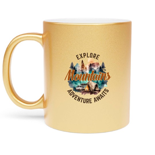 Camping Gear, Adventure Time Metallic Mugs, Hiking Metallic Mugs