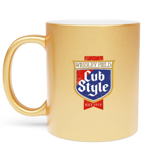 Cub Style Vintage Chicago Metallic Mugs
