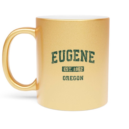 Eugene Oregon Or Athletic Sports Metallic Mugs