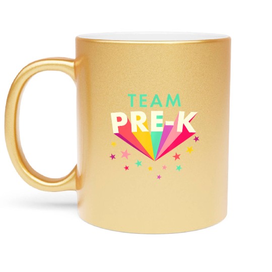 Team Pre K Teacher Back To School Metallic Mugs