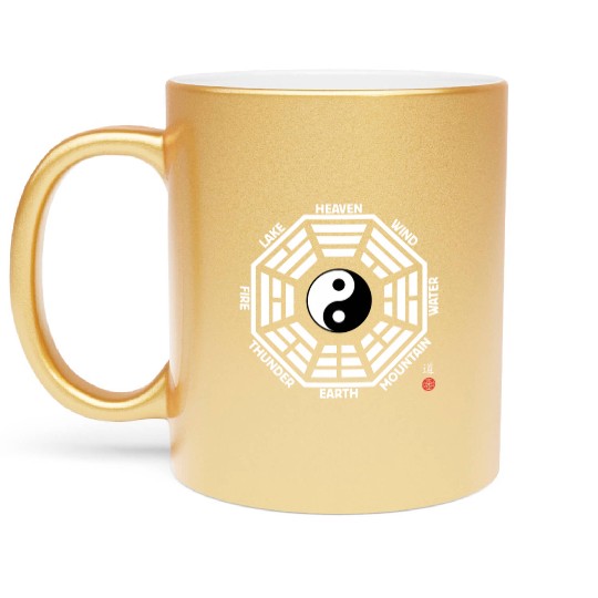 Tai Chi Yin Yang Fu Bagua Metallic Mugs