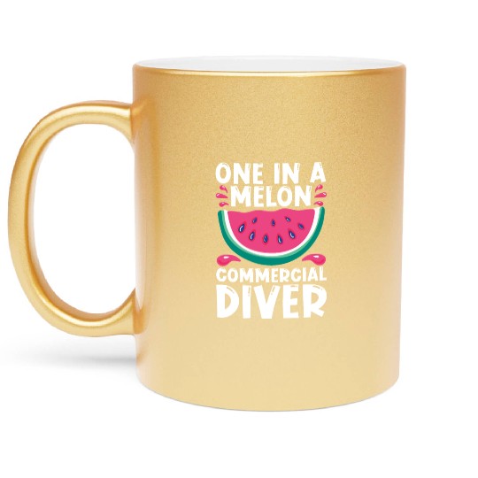 Diving Diver Melon Commercial Diving Metallic Mugs