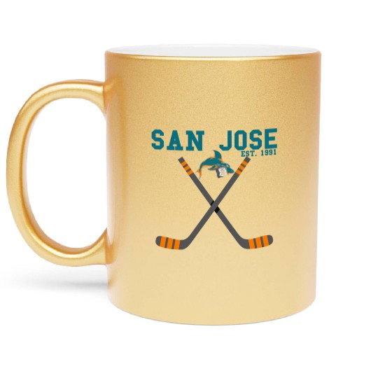 San Jose Sports Team Est 1991 Novelty Athletic Metallic Mugs